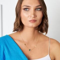 isim kolyesi - kalp ve iki harfli kolye