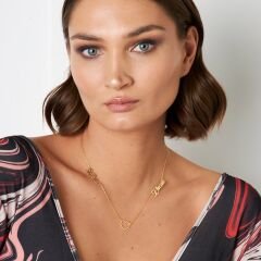 isim kolyesi - iki isimli kalp kolye