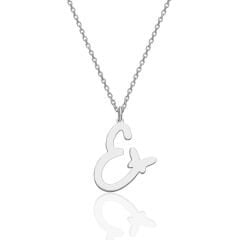 isim kolyesi - el yazısı kalp harf kolyesi