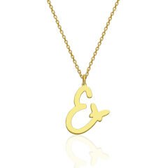 isim kolyesi - el yazısı kalp harf kolyesi