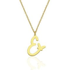 isim kolyesi - el yazısı kalp harf kolyesi