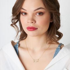 İsim kolyesi - iki ismin yazılı olduğu el yazısı kolye