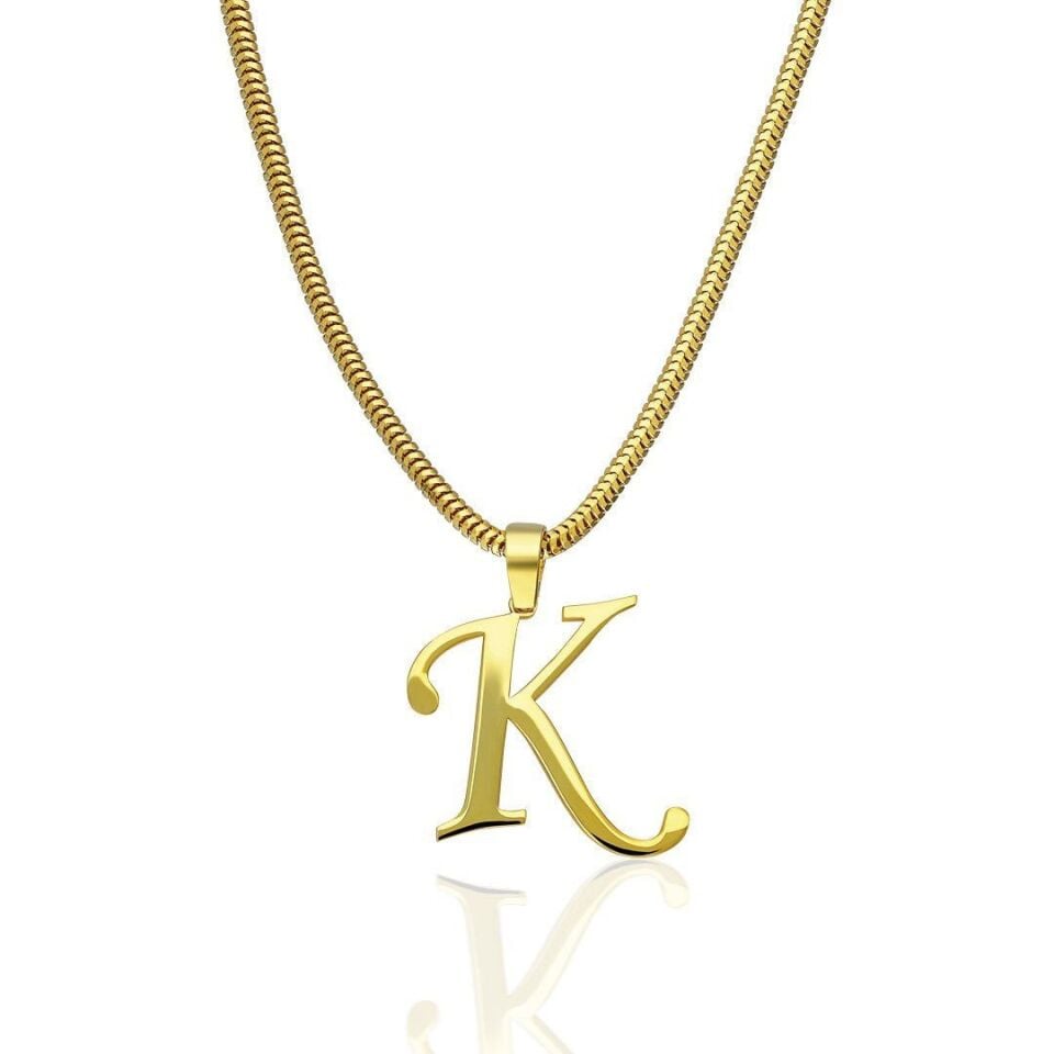 Harf Kolyesi Tek Harf El Yazısıyla Yazılmış Kolye - 925 Ayar Gümüş