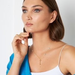 isim kolyesi - nazar boncuklu el yazısı kolye