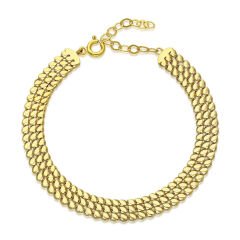 üç sıra pullu zincir bileklik