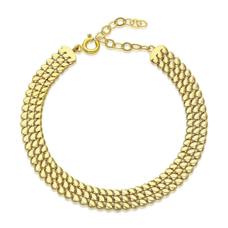 üç sıra pullu zincir bileklik