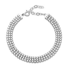 üç sıra pullu zincir bileklik