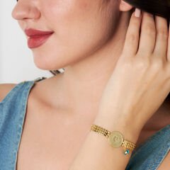 çeyrek bosem gözlü üç sıra zincir bilezik