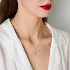 isim kolyesi-bükülmüş harflerle kolye