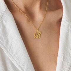 isim kolyesi-bükülmüş harflerle kolye