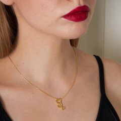 üç sıra kalp kolye