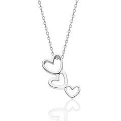 üç sıra kalp kolye