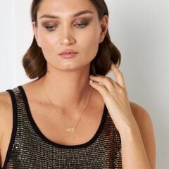 Doğum tarihi yazılı isim kolyesi