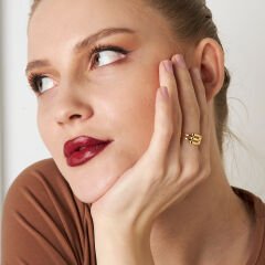 üçlü pürüzsüz nervürlü yüzük