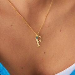 isim kolyesi-büyük harf kolye-göz boncuklu