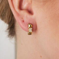 üçlü kalp şeklinde küpeler