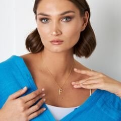 isim kolyesi-büyük harf kolye-göz boncuklu