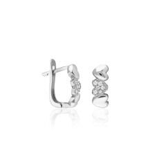 üçlü kalp şeklinde küpeler