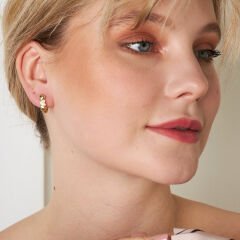 üçlü kalp şeklinde küpeler