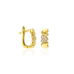 üçlü kalp şeklinde küpeler