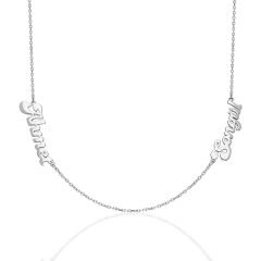 İsim kolyesi - iki isimli aile kolyesi