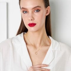 isim kolyesi - zarif - sade - kalp kolye