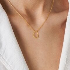 isim kolyesi - zarif - sade - kalp kolye