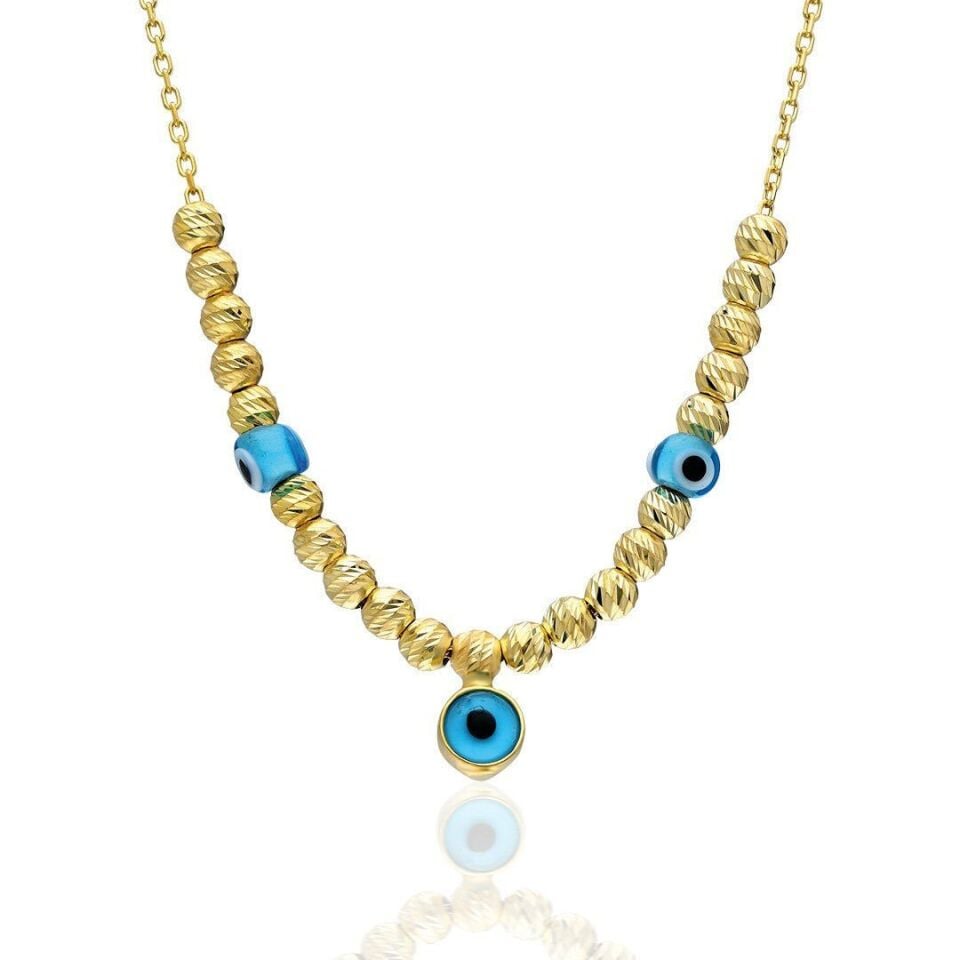 Dorica İnci Göz Kolyesi - 925 Ayar Gümüş