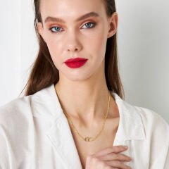 isim kolyesi - çift harf - aşk kolyesi