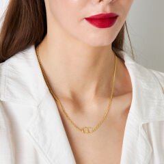 isim kolyesi - çift harf - aşk kolyesi