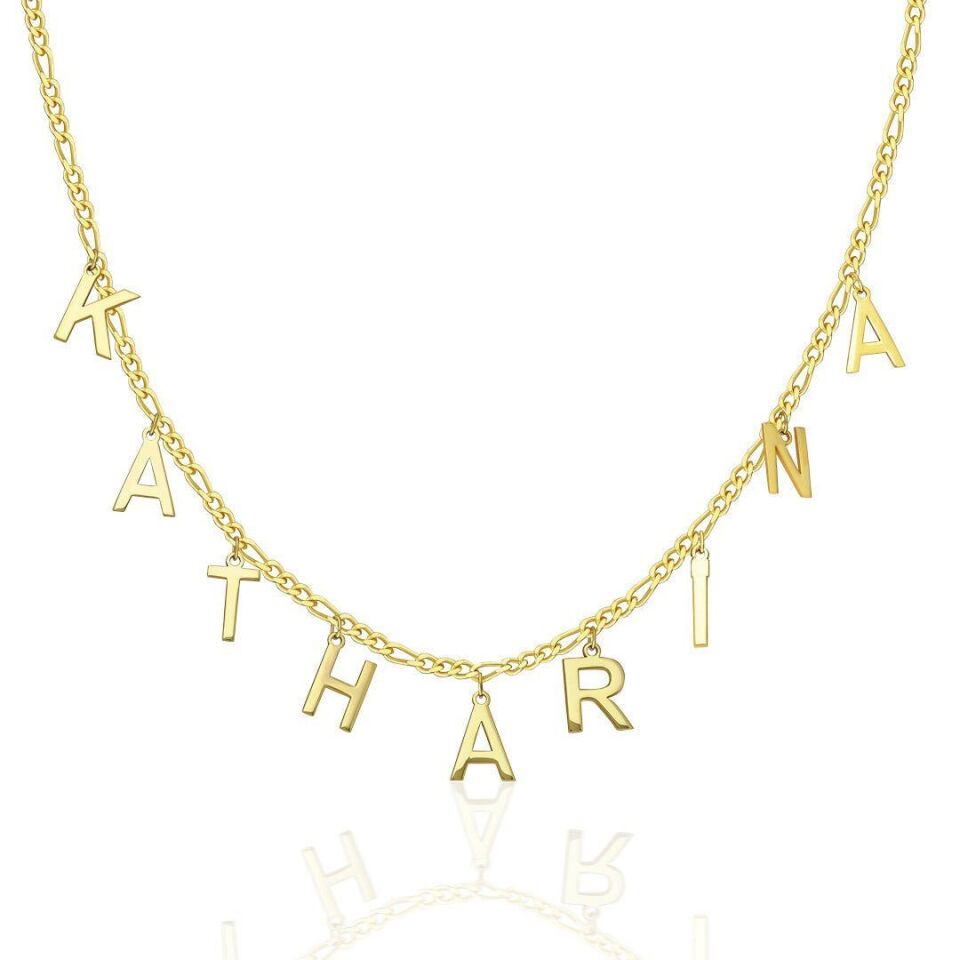 İsim Kolyesi Gerdanlık Modeli İsim Kolyesi - 925 Ayar Gümüş