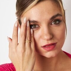 taşlı ve harfli dorika yüzüğü