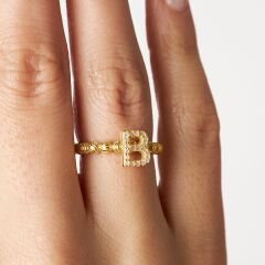 taşlı ve harfli dorika yüzüğü