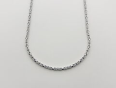 Kare Kral Zincir Kolye - 925 GÜMÜŞ