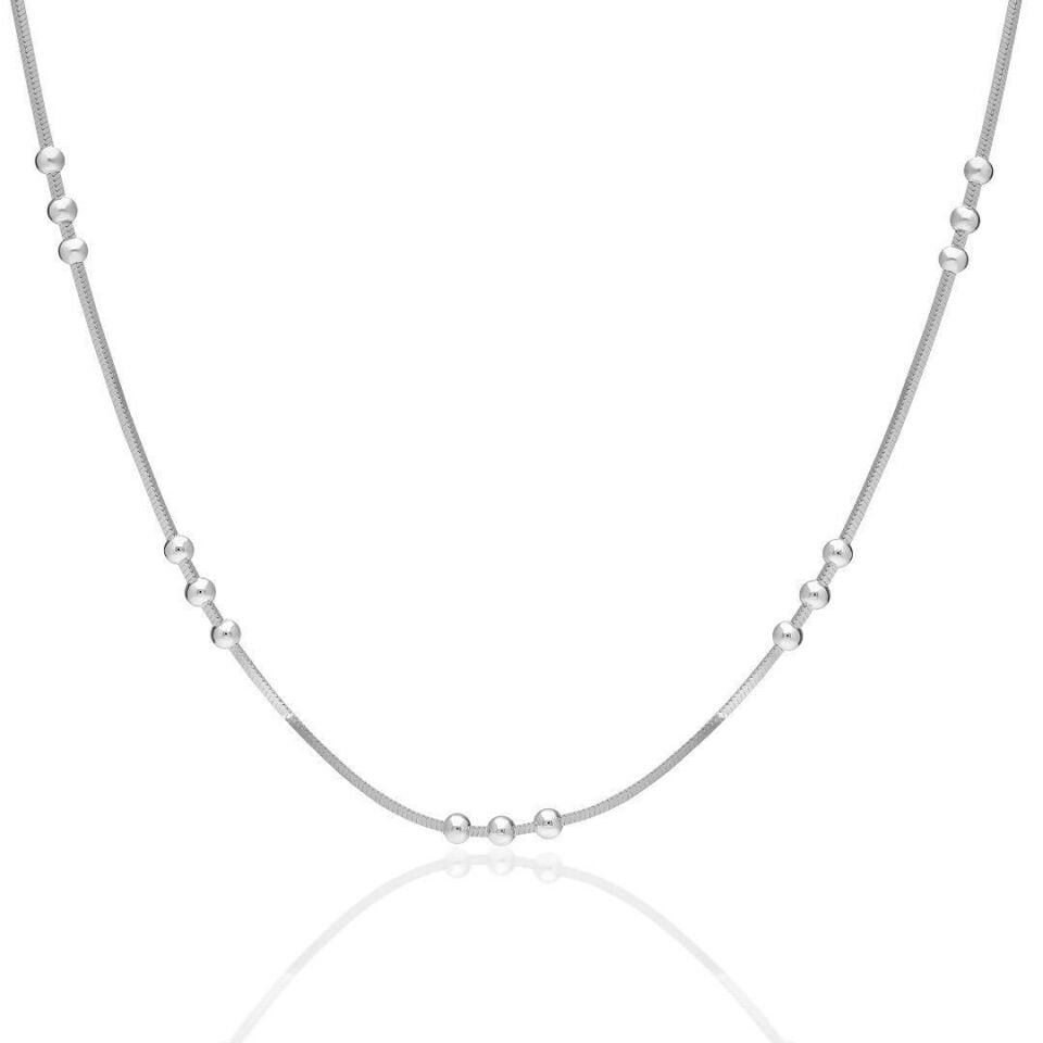 Dorica Toplu Zincir Kolye - 925 Ayar Gümüş