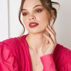 çift ​​kelebek kolye