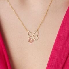 çift ​​kelebek kolye