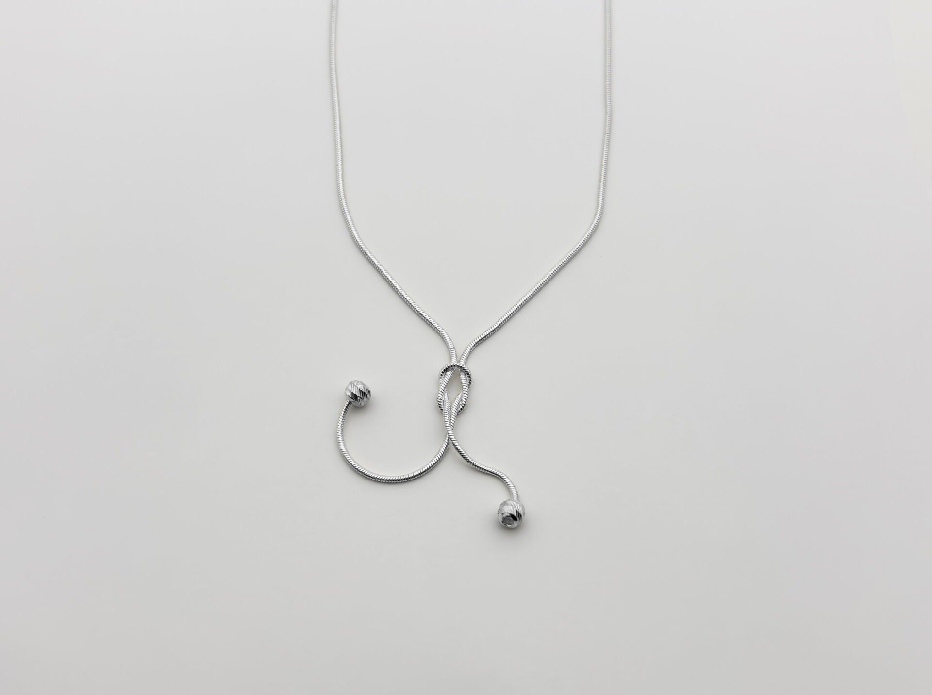 Düğüm Zincir Kolye - 925 GÜMÜŞ