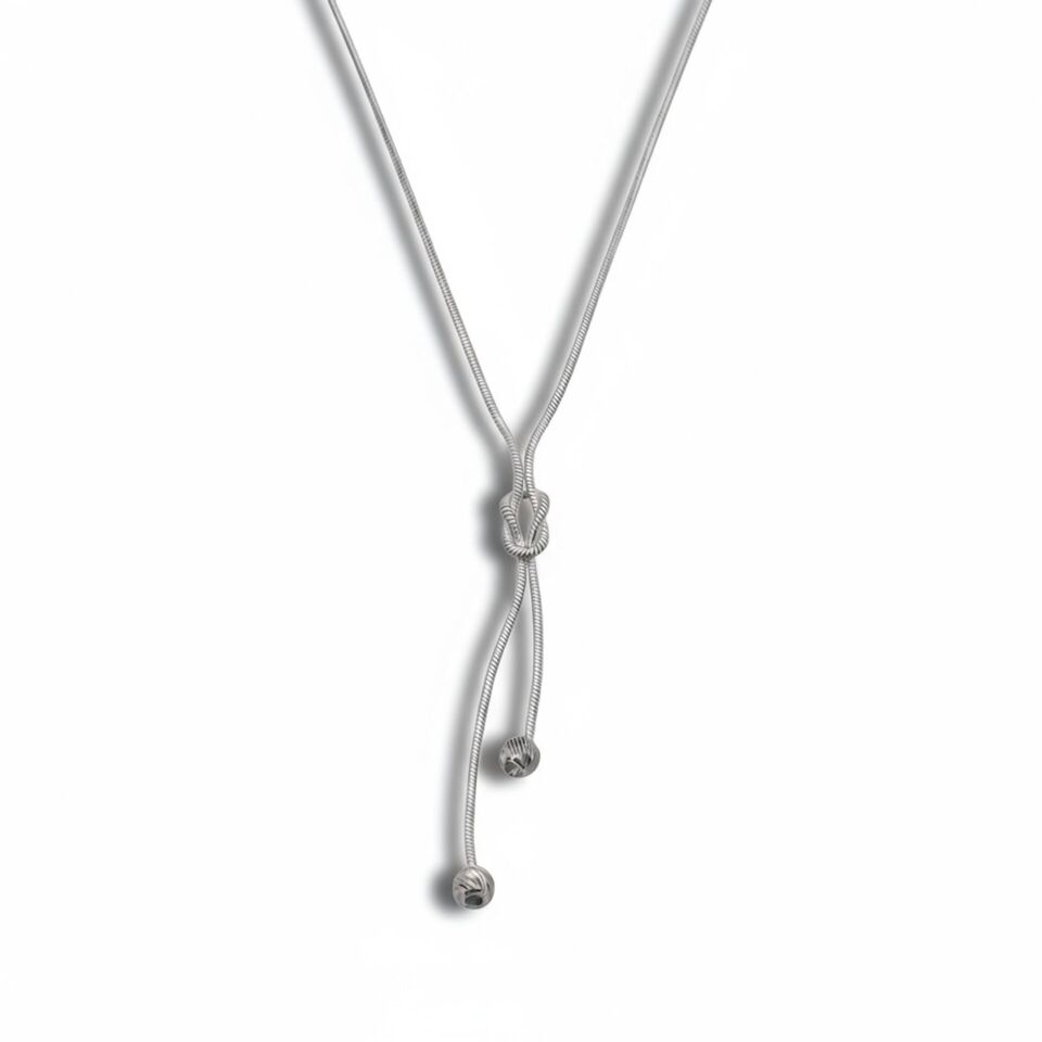 Düğüm Zincir Kolye - 925 GÜMÜŞ