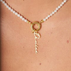 İsim kolyesi - isimli denizci kilidi kolyesi