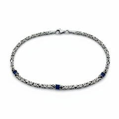 Mavi Taşlı Kral Zincir Bileklik