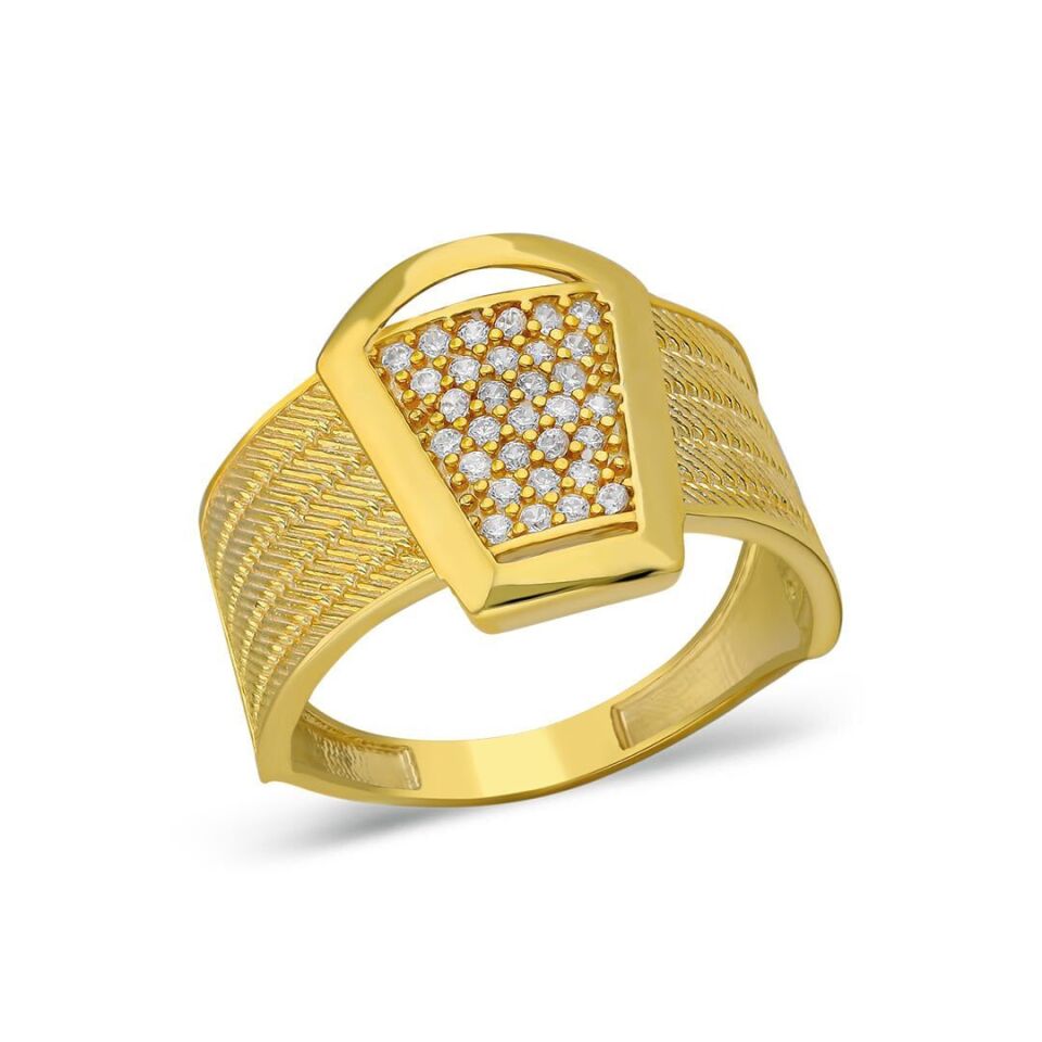 taşlı kalın saman yüzük