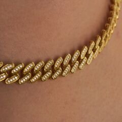 taşlı kalın gurme kolye