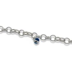 Halka Zincir Nazar Boncuklu Bileklik - 925 GÜMÜŞ