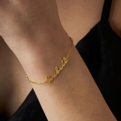 isim bileziği - zirkon taşlı bileklik - isimli