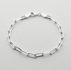 Mavi Taş Detaylı Gümüş Bileklik - 925 GÜMÜŞ