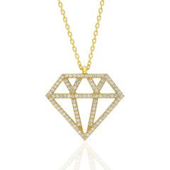 elmas tasarımlı kolye