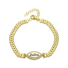 isim bileziği-dikenli zincir bilezik-taşlı