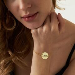 isim bileziği - yuvarlak tabak - isim bileziği