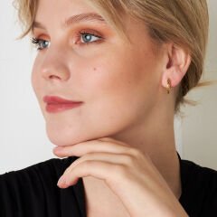 sonsuzluk detaylı halka küpeler